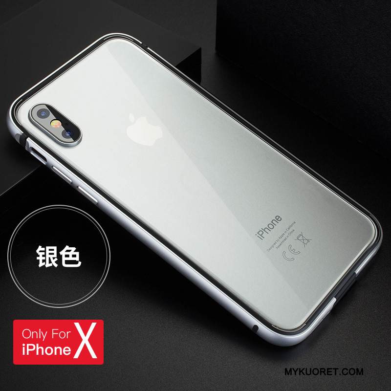 Kuori iPhone X Suojaus Kehys Puhelimen Kuoret, Kotelo iPhone X Metalli Musta Uusi