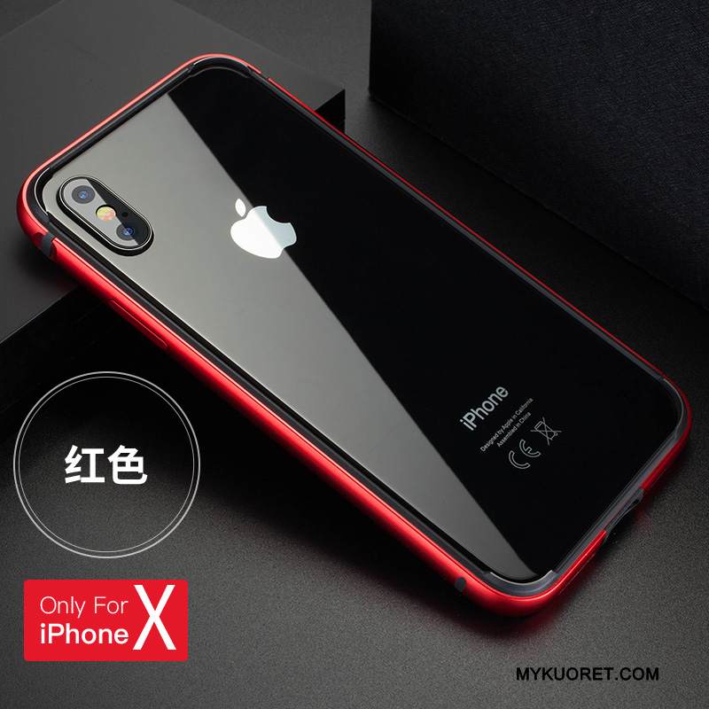 Kuori iPhone X Suojaus Kehys Puhelimen Kuoret, Kotelo iPhone X Metalli Musta Uusi