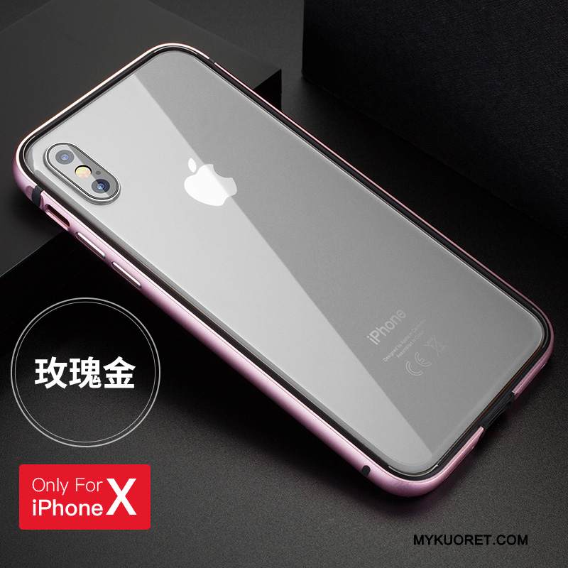Kuori iPhone X Suojaus Kehys Puhelimen Kuoret, Kotelo iPhone X Metalli Musta Uusi