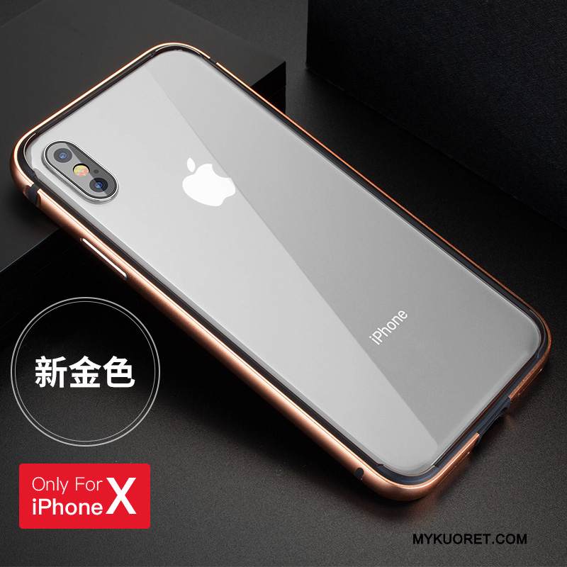 Kuori iPhone X Suojaus Kehys Puhelimen Kuoret, Kotelo iPhone X Metalli Musta Uusi