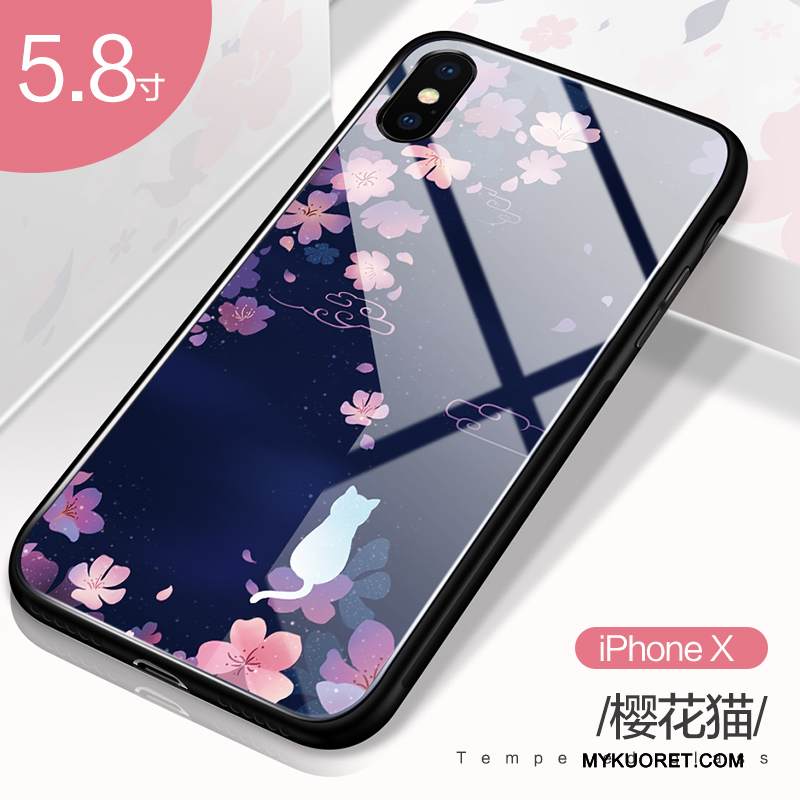 Kuori iPhone X Suojaus Lasi Trendi, Kotelo iPhone X Laukut Ihana Puhelimen Kuoret