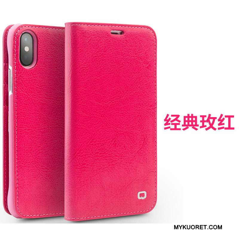 Kuori iPhone X Suojaus Murtumaton Liiketoiminta, Kotelo iPhone X Nahka Puhelimen Kuoret Kortti