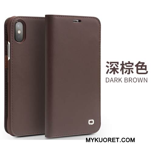 Kuori iPhone X Suojaus Murtumaton Liiketoiminta, Kotelo iPhone X Nahka Puhelimen Kuoret Kortti