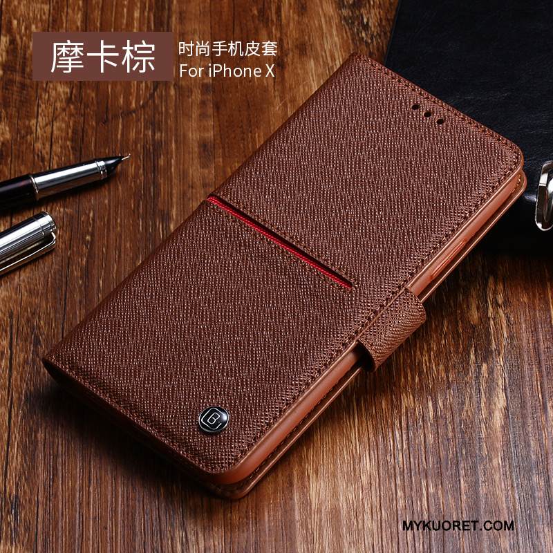 Kuori iPhone X Suojaus Puhelimen Kuoret Liiketoiminta, Kotelo iPhone X Kuoret Murtumaton Kortti