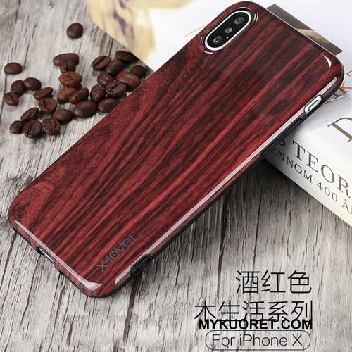 Kuori iPhone X Suojaus Puhelimen Kuoret Murtumaton, Kotelo iPhone X Pehmeä Neste Kulta Ultra