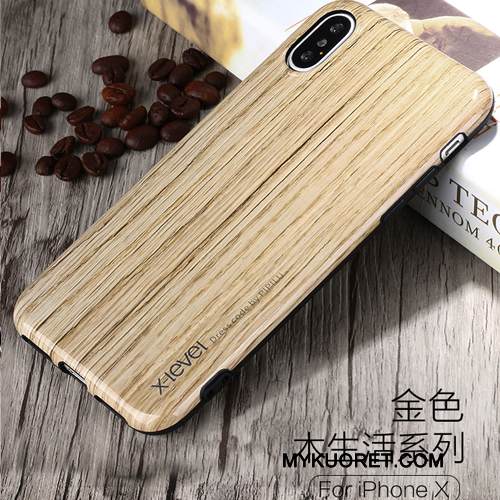 Kuori iPhone X Suojaus Puhelimen Kuoret Murtumaton, Kotelo iPhone X Pehmeä Neste Kulta Ultra