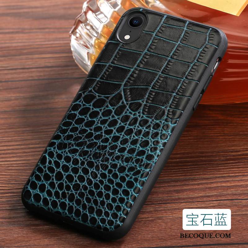 Kuori iPhone Xr Laukut Murtumaton Persoonallisuus, Kotelo iPhone Xr Nahka Muokata Musta