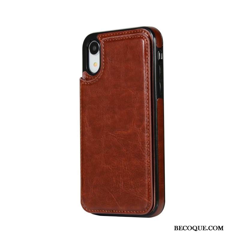Kuori iPhone Xr Laukut Puhelimen Kuoret Murtumaton, Kotelo iPhone Xr Nahka Uusi Kortti