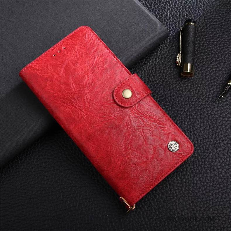 Kuori iPhone Xr Nahka Lehmä Punainen, Kotelo iPhone Xr Kuoret Kortti