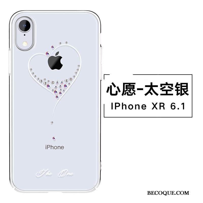 Kuori iPhone Xr Suojaus Ylellisyys Kova, Kotelo iPhone Xr Tila Läpinäkyvä Tide-brändi