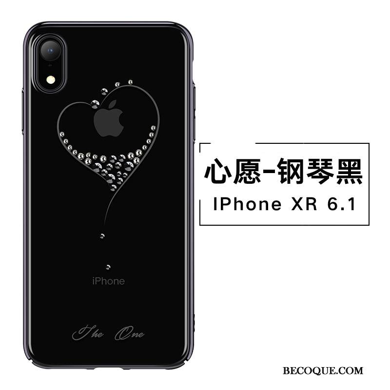 Kuori iPhone Xr Suojaus Ylellisyys Kova, Kotelo iPhone Xr Tila Läpinäkyvä Tide-brändi