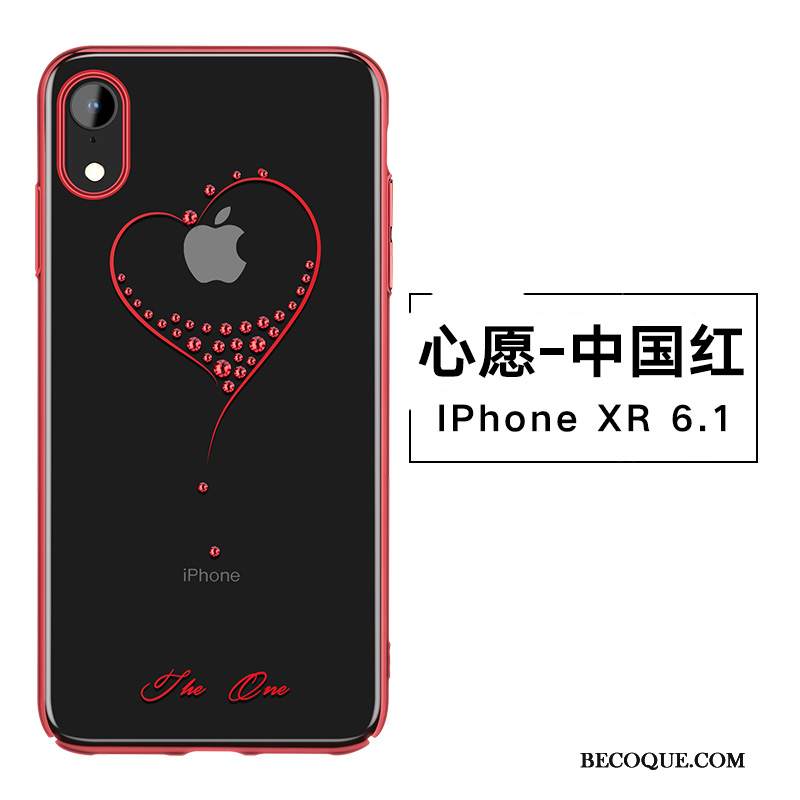 Kuori iPhone Xr Suojaus Ylellisyys Kova, Kotelo iPhone Xr Tila Läpinäkyvä Tide-brändi