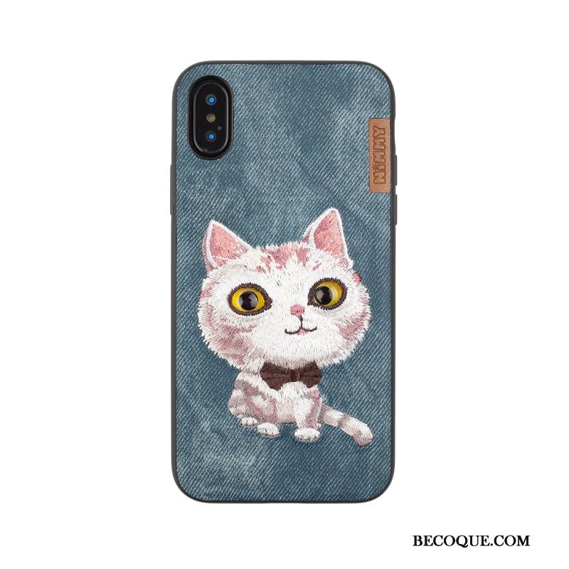 Kuori iPhone Xs Kissa Bear, Kotelo iPhone Xs Kirjonta Rakastunut