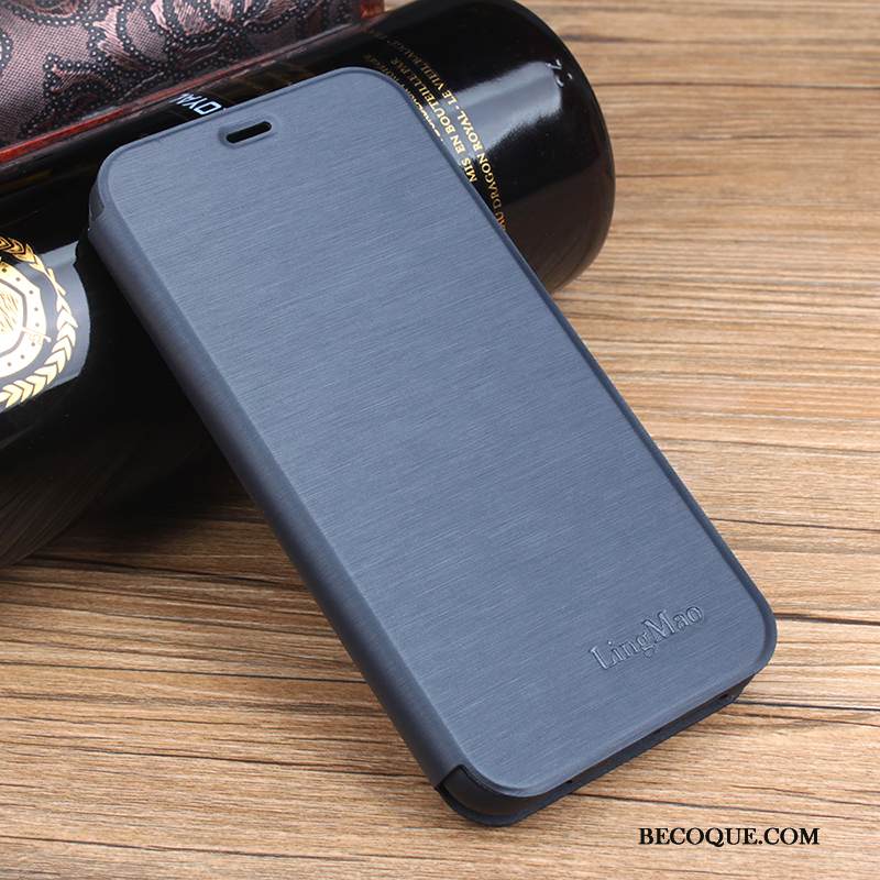 Kuori iPhone Xs Laukut Ultra Murtumaton, Kotelo iPhone Xs Nahka Sininen Kortti