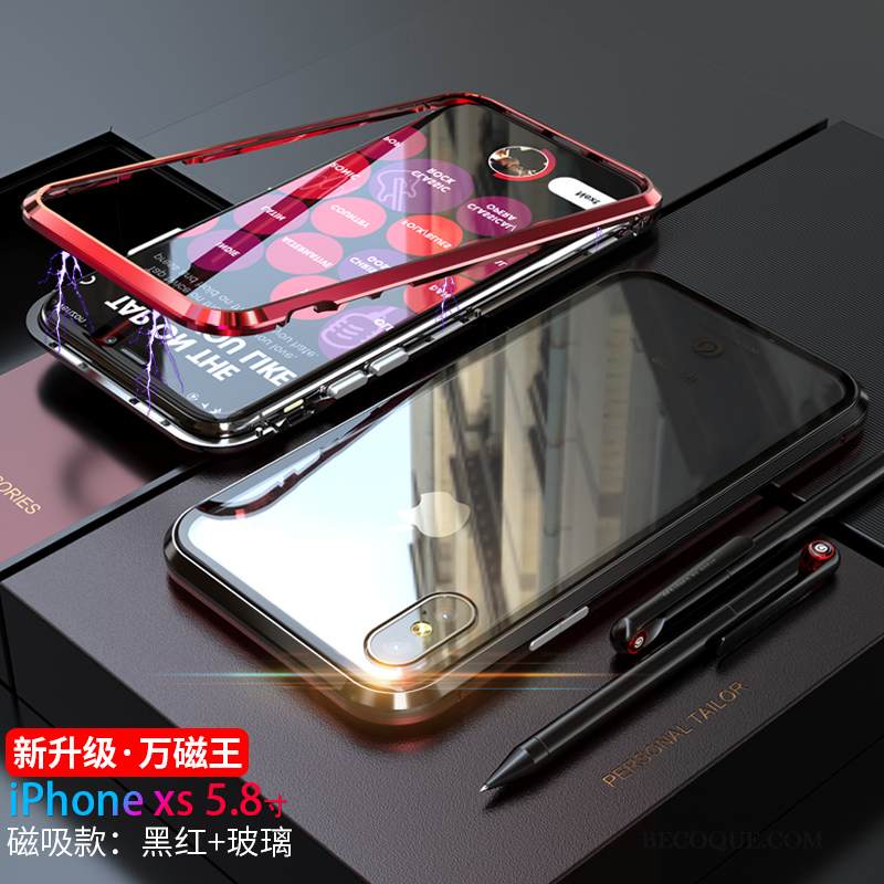 Kuori iPhone Xs Luova Sininen Murtumaton, Kotelo iPhone Xs Metalli Läpinäkyvä Puhelimen Kuoret