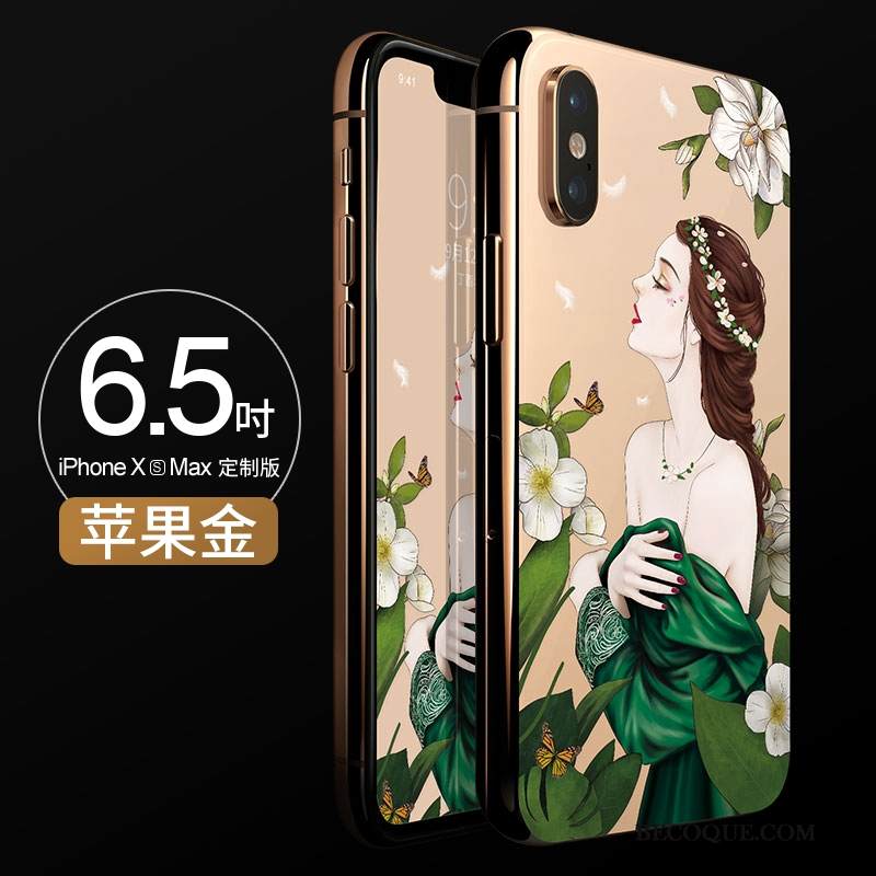 Kuori iPhone Xs Max Luova Vihreä Persoonallisuus, Kotelo iPhone Xs Max Silikoni Murtumaton Uusi