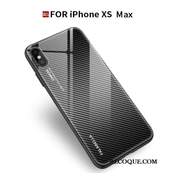 Kuori iPhone Xs Max Pehmeä Neste Lasi Murtumaton, Kotelo iPhone Xs Max Laukut Yksinkertainen Musta