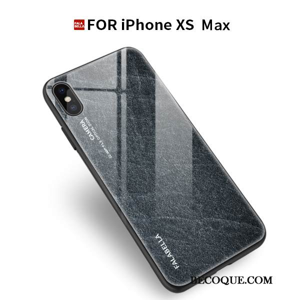 Kuori iPhone Xs Max Pehmeä Neste Lasi Murtumaton, Kotelo iPhone Xs Max Laukut Yksinkertainen Musta