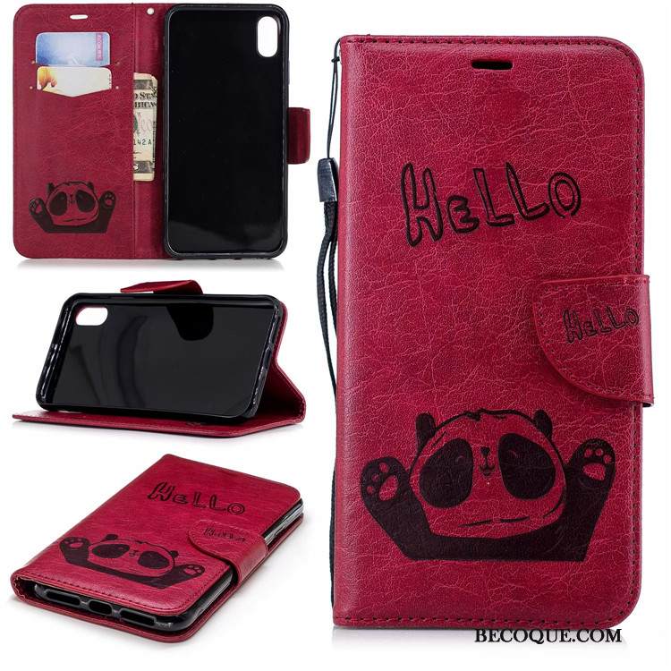 Kuori iPhone Xs Max Sarjakuva Kissa Puhelimen Kuoret, Kotelo iPhone Xs Max Nahka Murtumaton Bear