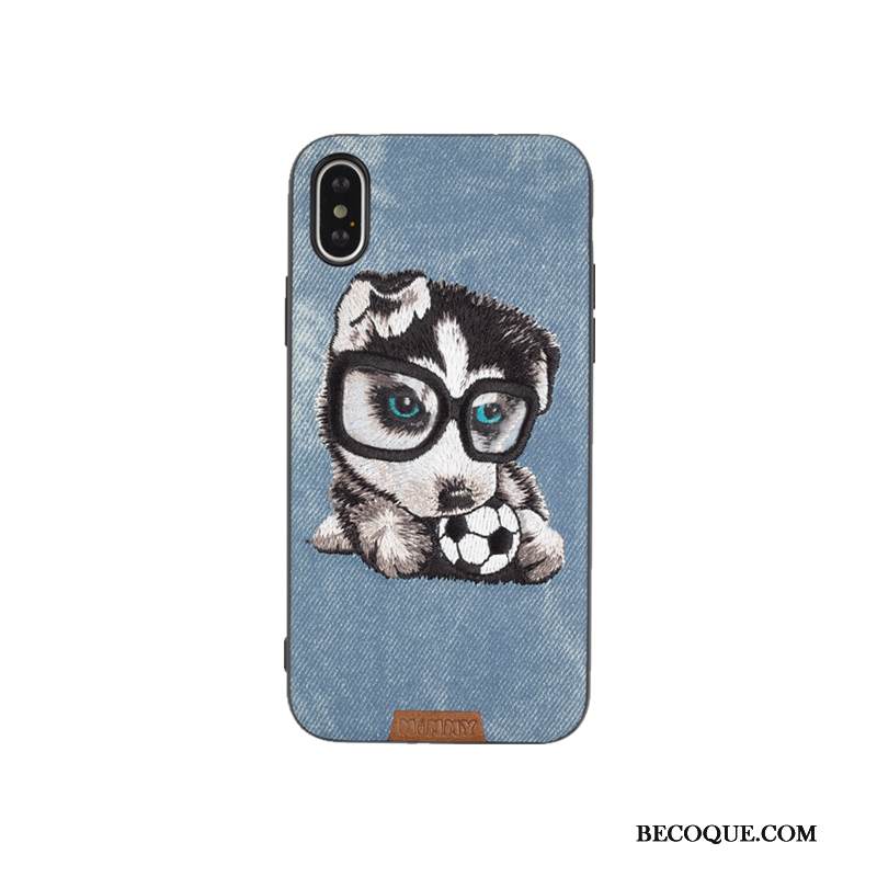 Kuori iPhone Xs Max Sarjakuva Punainen Kissa, Kotelo iPhone Xs Max Koira Kirjonta