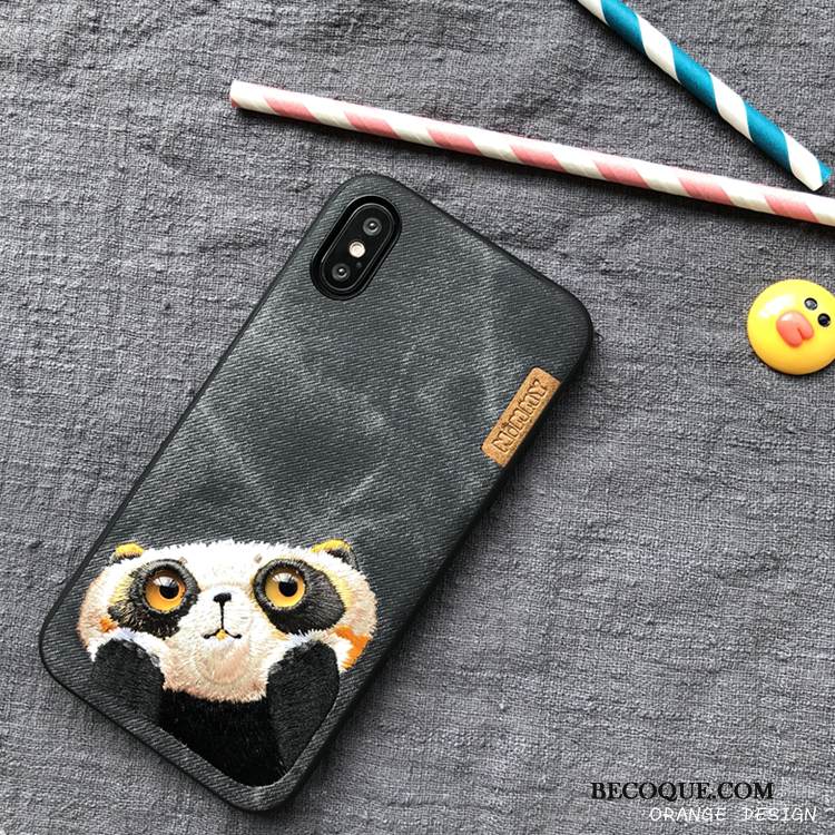 Kuori iPhone Xs Max Silikoni Kissa Murtumaton, Kotelo iPhone Xs Max Puhelimen Kuoret Tide-brändi