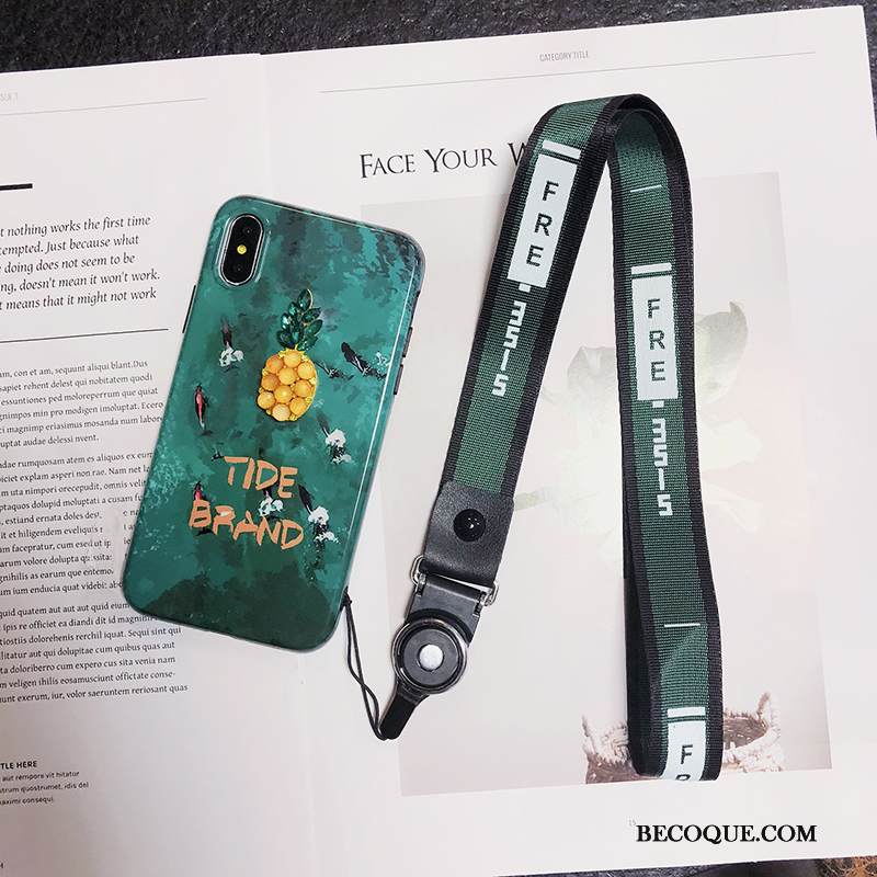 Kuori iPhone Xs Max Silikoni Tide-brändi Vihreä, Kotelo iPhone Xs Max Pehmeä Neste Ultra Tuuli