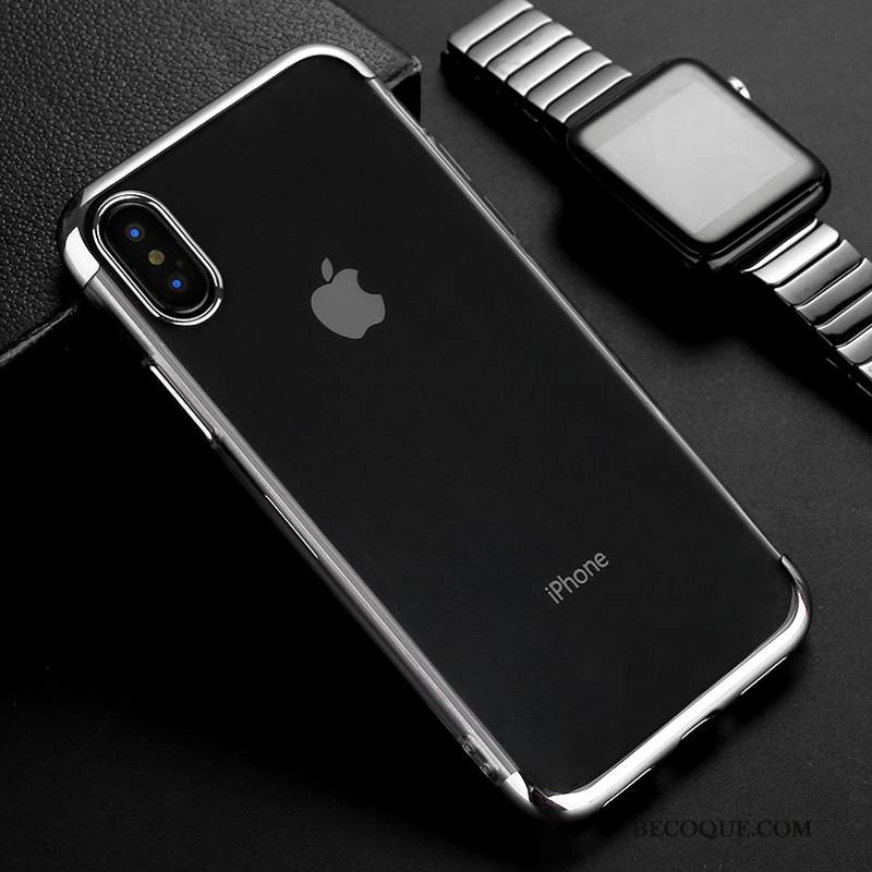 Kuori iPhone Xs Max Suojaus Puhelimen Kuoret Läpinäkyvä, Kotelo iPhone Xs Max Sininen Pinnoitus