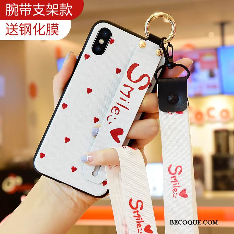 Kuori iPhone Xs Max Tuki Jauhe Persoonallisuus, Kotelo iPhone Xs Max Silikoni Murtumaton Ripustettavat Koristeet