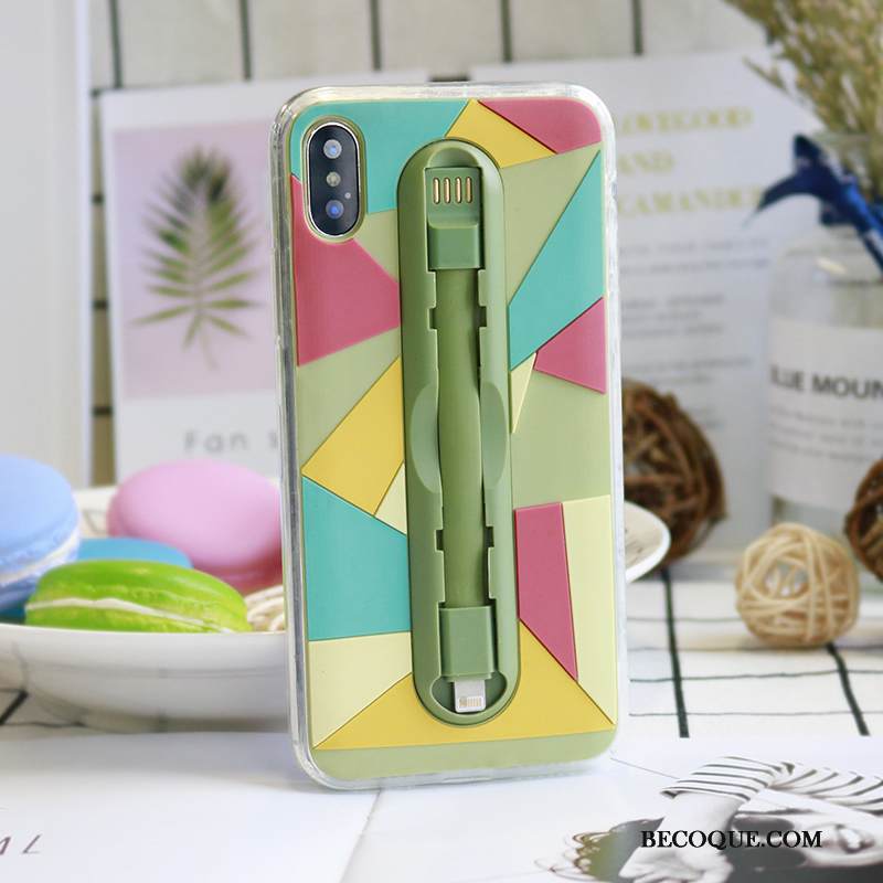 Kuori iPhone Xs Max Tuki Rengas Puhelimen Kuoret, Kotelo iPhone Xs Max Suojaus Vihreä Net Red
