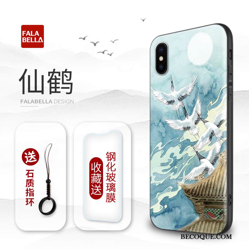 Kuori iPhone Xs Max Vuosikerta Tide-brändi Puhelimen Kuoret, Kotelo iPhone Xs Max Luova Ripustettavat Koristeet Uusi