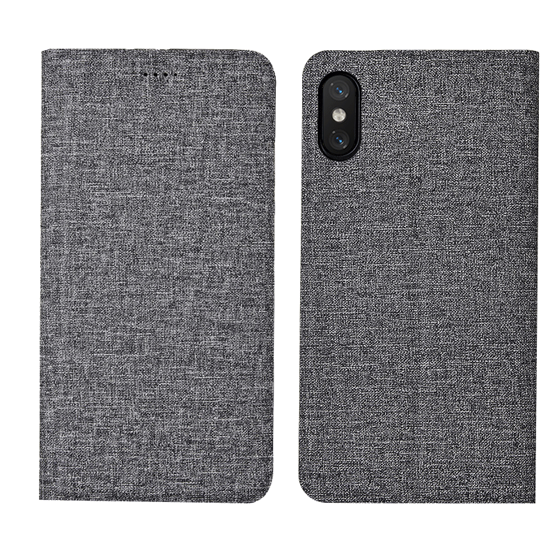 Kuori iPhone Xs Nahka Sininen Ylellisyys, Kotelo iPhone Xs Silikoni Puhelimen Kuoret Trendi