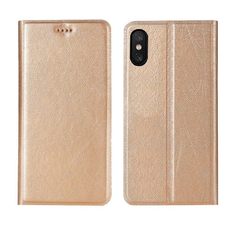 Kuori iPhone Xs Nahka Sininen Ylellisyys, Kotelo iPhone Xs Silikoni Puhelimen Kuoret Trendi