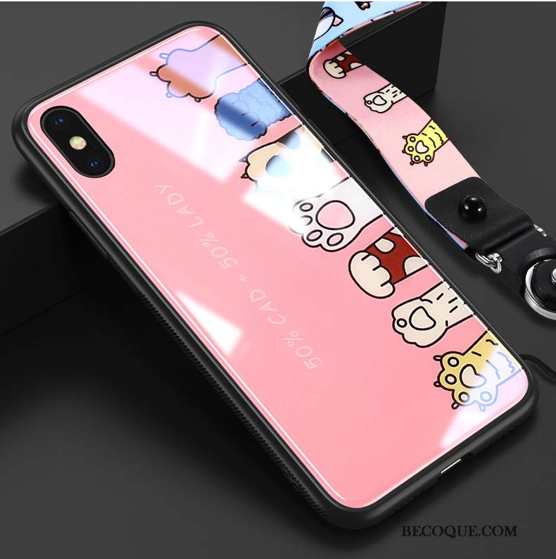 Kuori iPhone Xs Sarjakuva Lasi Murtumaton, Kotelo iPhone Xs Laukut Jauhe Ultra