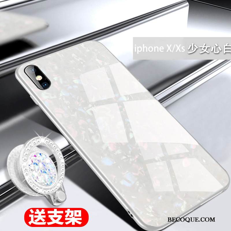 Kuori iPhone Xs Silikoni Uusi Jauhe, Kotelo iPhone Xs Luova Tide-brändi Lasi