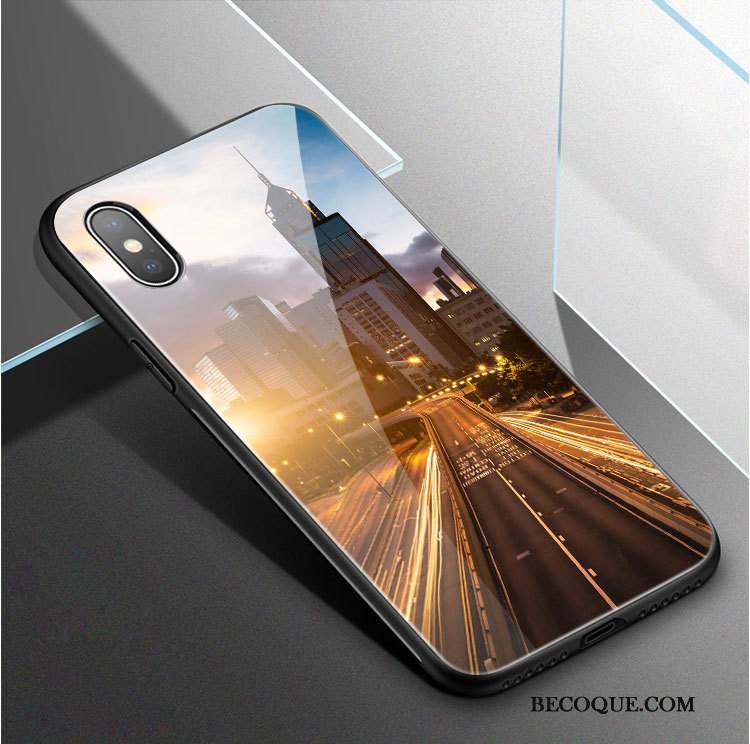 Kuori iPhone Xs Suojaus Peili Lasi, Kotelo iPhone Xs Puhelimen Kuoret Tähtitaivas