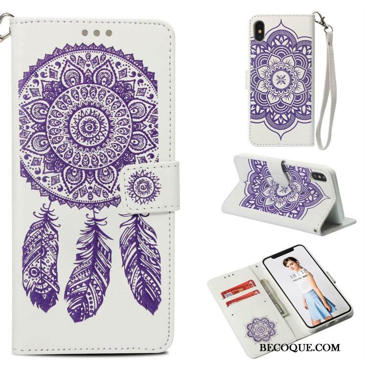 Kuori iPhone Xs Suojaus Tuuli Kukka, Kotelo iPhone Xs Maalaus Murtumaton Jauhe