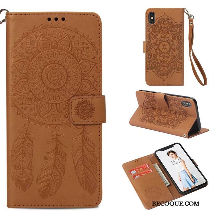 Kuori iPhone Xs Suojaus Tuuli Kukka, Kotelo iPhone Xs Maalaus Murtumaton Jauhe