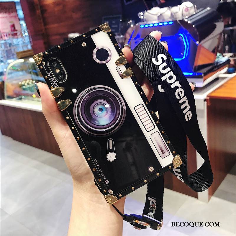 Kuori iPhone Xs Tide-brändi Ripustettavat Koristeet, Kotelo iPhone Xs Musta Suupaltti