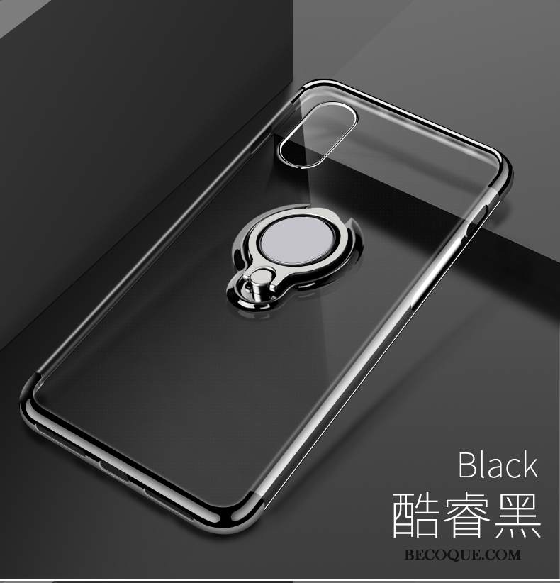 Kuori iPhone Xs Tuki Puhelimen Kuoret Murtumaton, Kotelo iPhone Xs Pehmeä Neste Rengas Läpinäkyvä