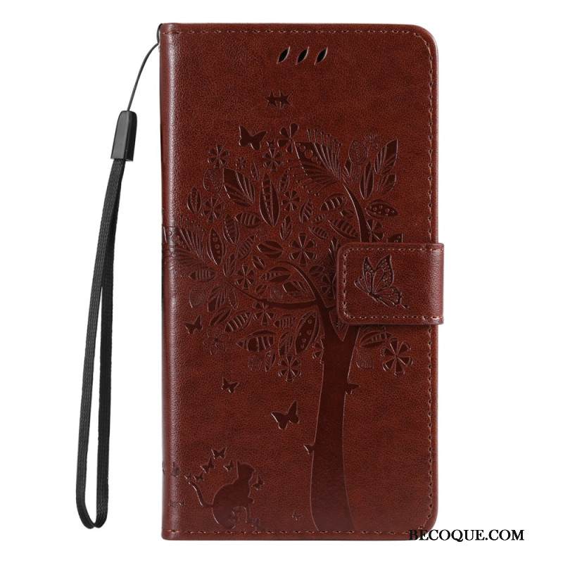 Lederhüllen Xiaomi Redmi Note 14 Pro 5g Handyhülle Baum Und Katze