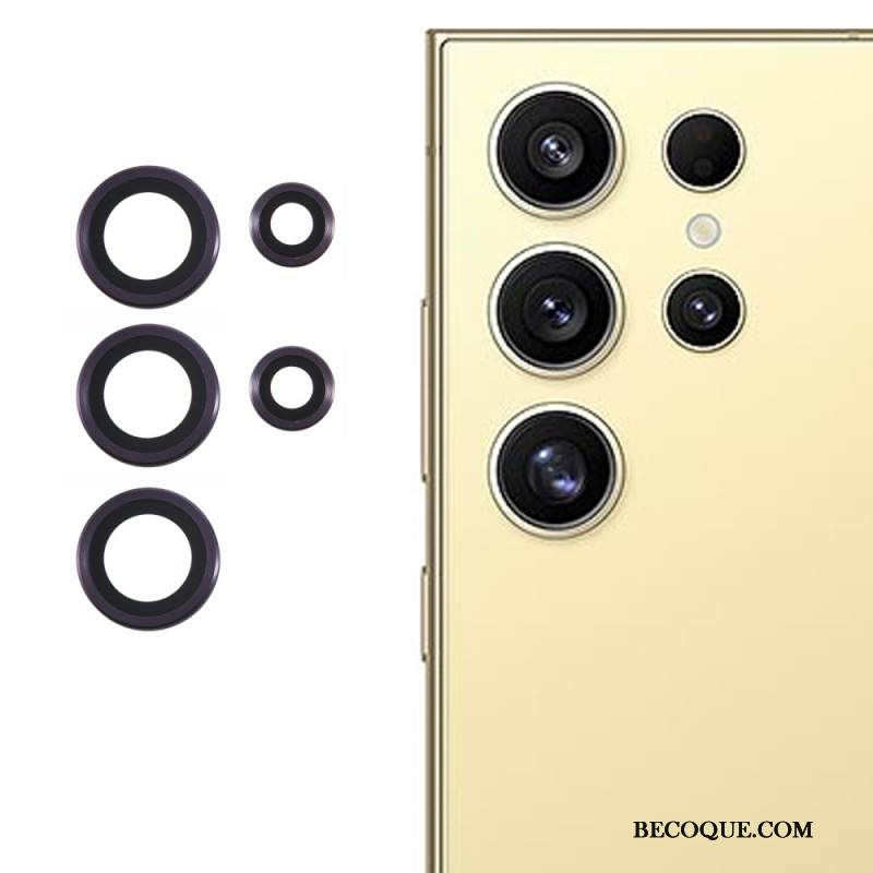Metallinen Linssin Suojus Samsung Galaxy S25 Ultra 5g Galvanoitu Ja Karkaistu Lasi