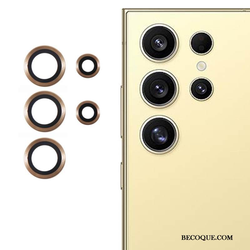 Metallinen Linssin Suojus Samsung Galaxy S25 Ultra 5g Galvanoitu Ja Karkaistu Lasi