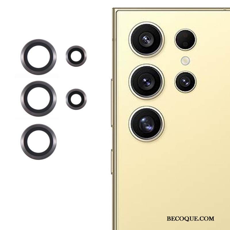 Metallinen Linssin Suojus Samsung Galaxy S25 Ultra 5g Galvanoitu Ja Karkaistu Lasi