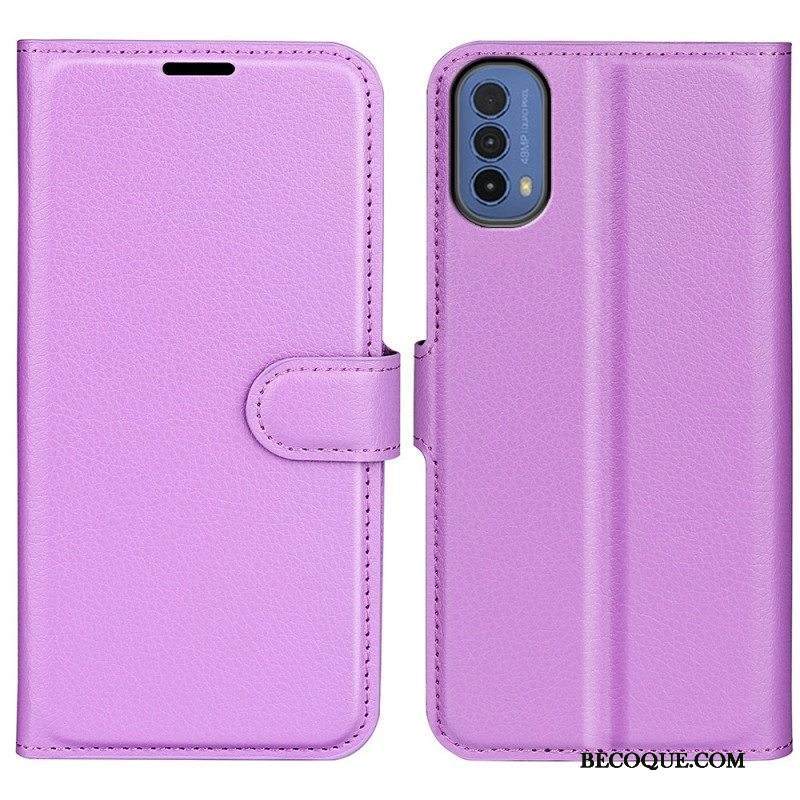 Nahkakotelo Moto E40 / E30 / E20 Klassikko