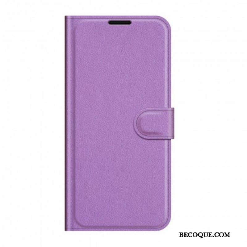 Nahkakotelo Moto G100 Klassinen Litsiefekti