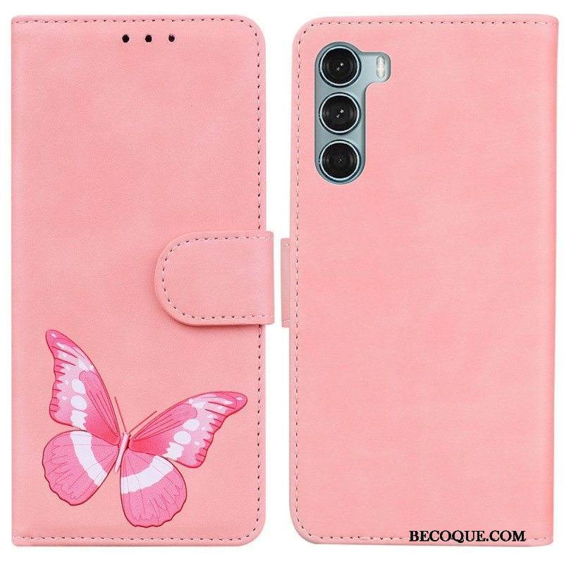 Nahkakotelo Moto G200 5G Skin Touch Butterfly