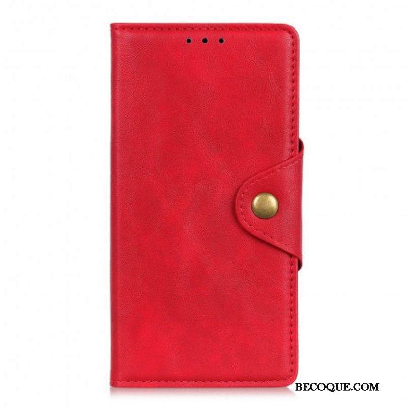 Nahkakotelo Moto G60S Keinonahkainen Nappi