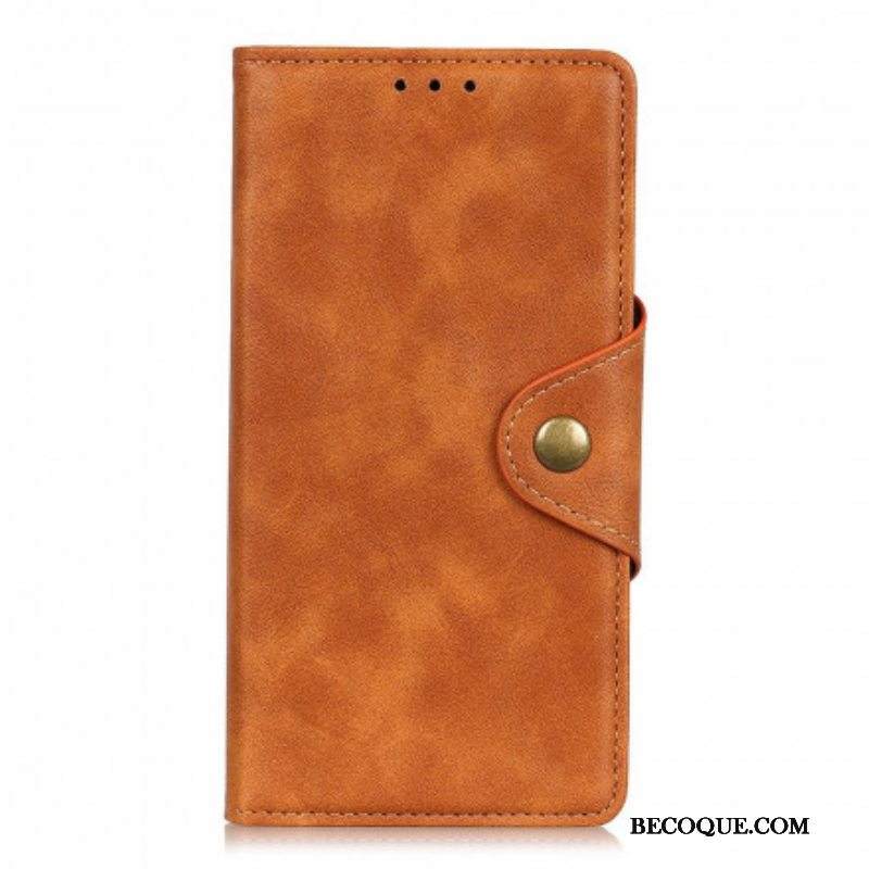 Nahkakotelo Moto G60S Keinonahkainen Nappi