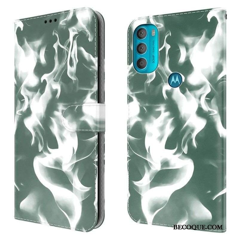 Nahkakotelo Moto G71 5G Abstrakti Kuvio