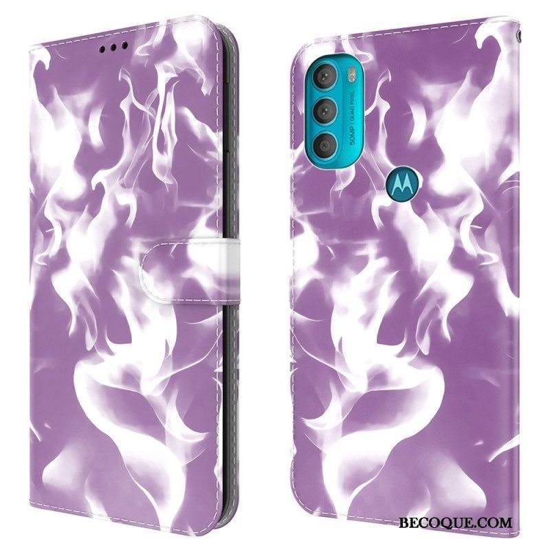 Nahkakotelo Moto G71 5G Abstrakti Kuvio